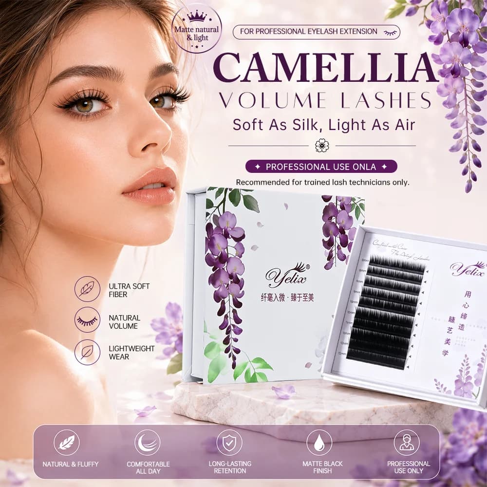 Objemové predlžovanie mihalníc Camellia – jemné a prírodné